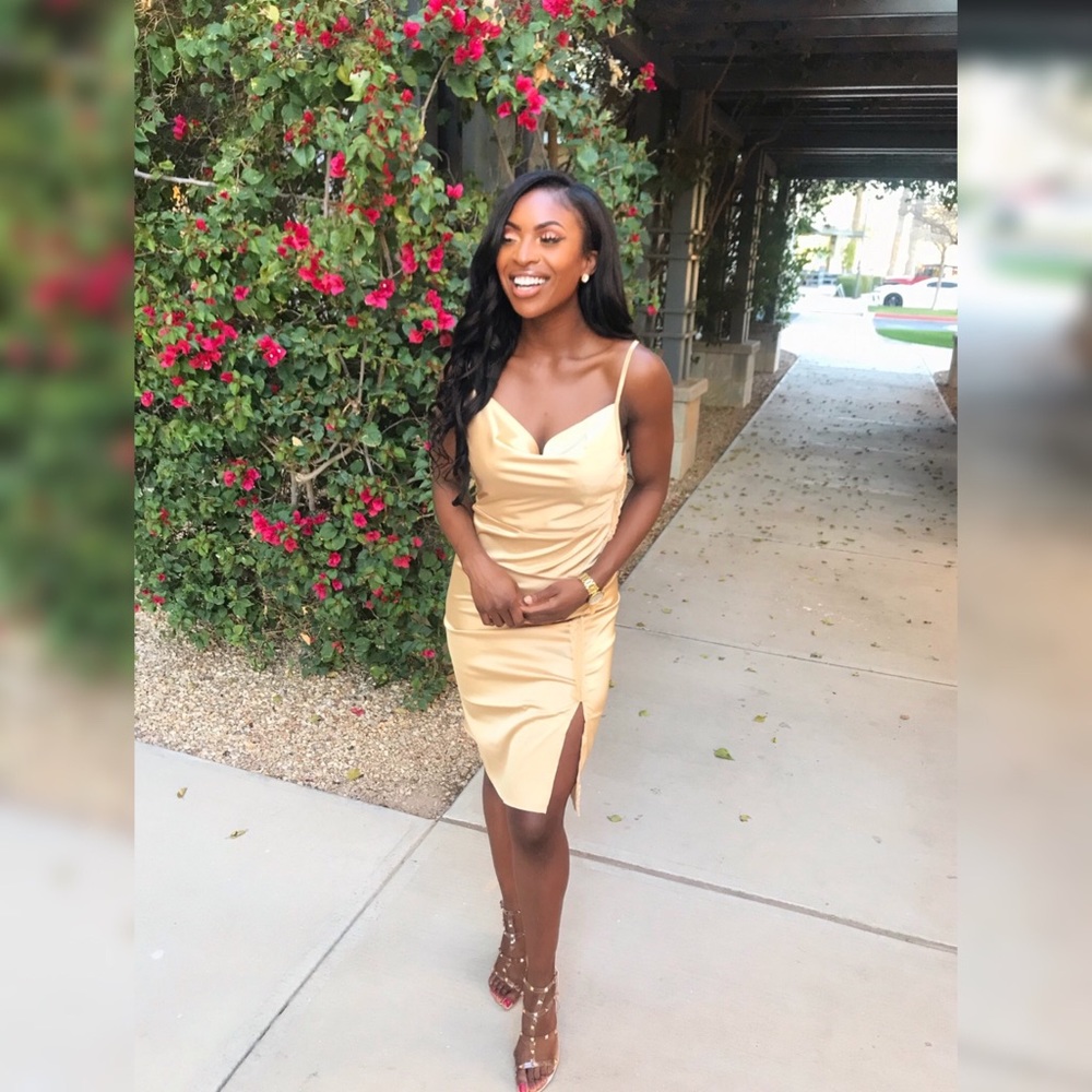 Satin midi dress